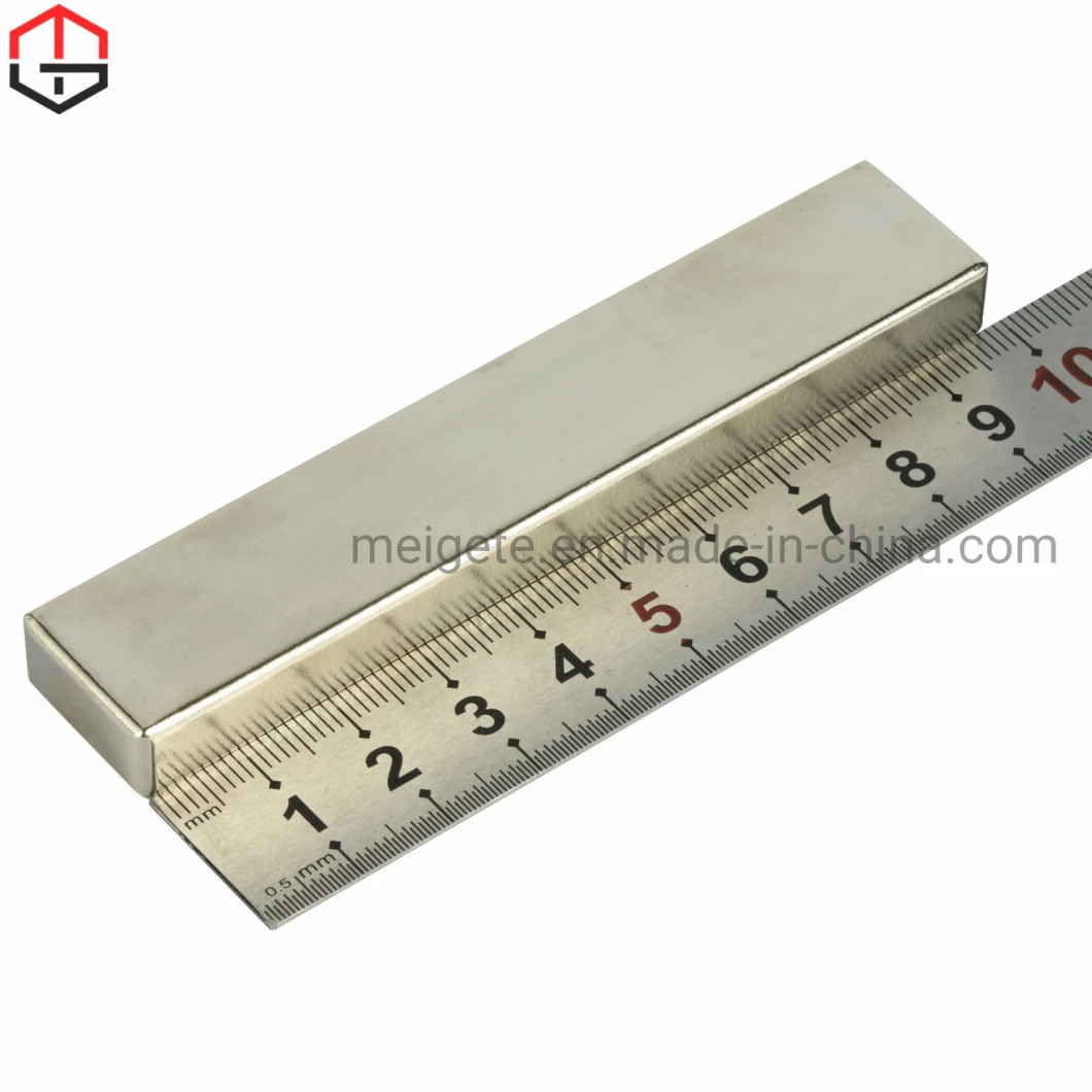 N35 Nickel Coated Rectangular Sintered NdFeB Neodymium Bar Magnet for Motor