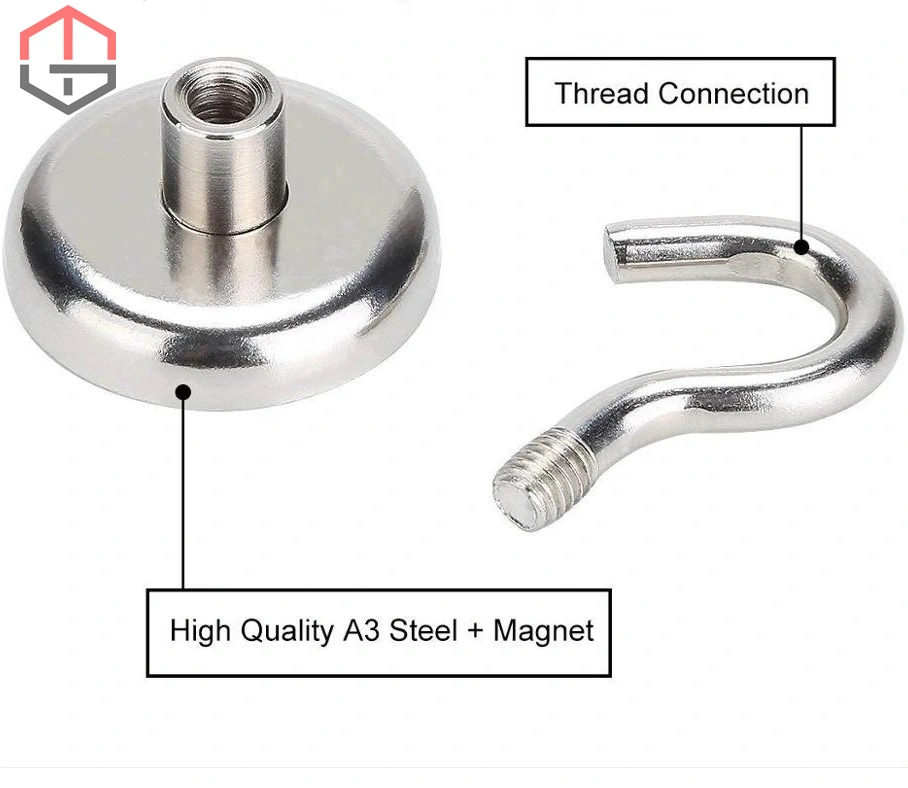 Strong Pull Force Threaded NdFeB Neodymium Pot Magnet with Countersunk Hole