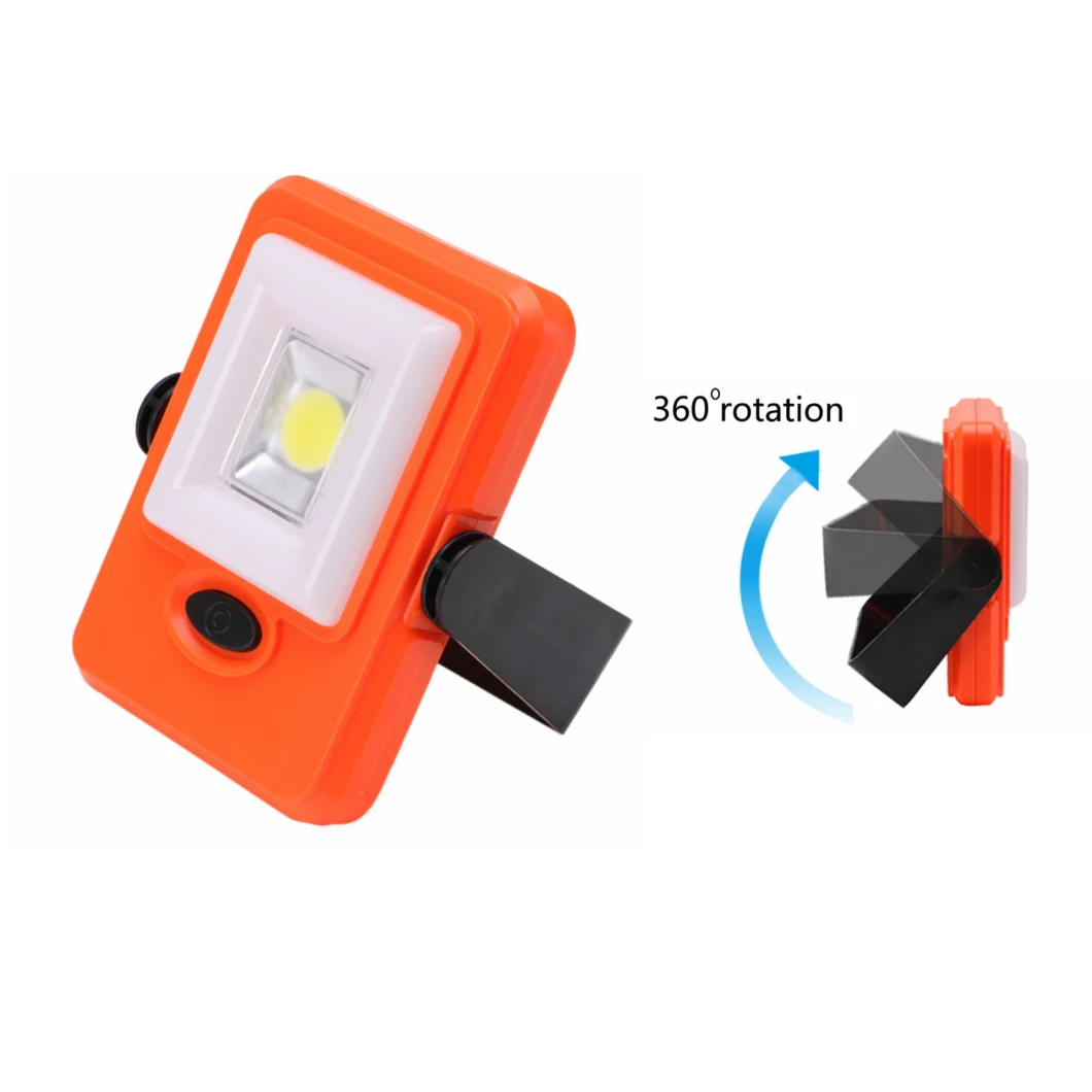 Portable LED Work Light, Multi-Use 3W COB Flashlight with Magnet, Mini Pocket Work Lamp