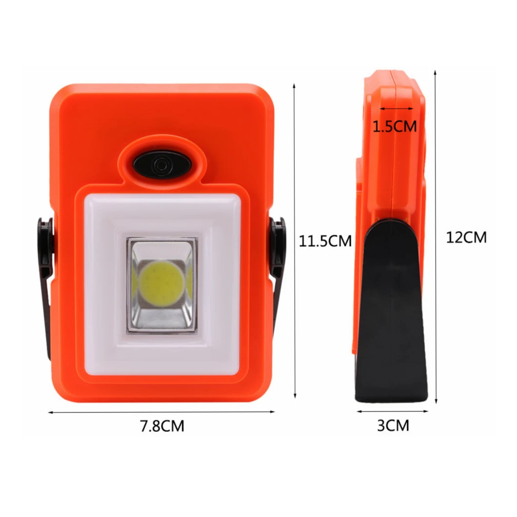 Portable LED Work Light, Multi-Use 3W COB Flashlight with Magnet, Mini Pocket Work Lamp