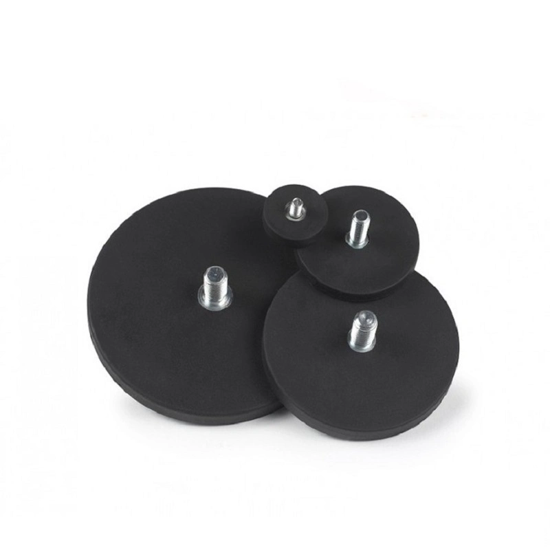 Rubber Coated Magnet for Working Light Fixture Magnetic Mounting Base with External M8 Thread