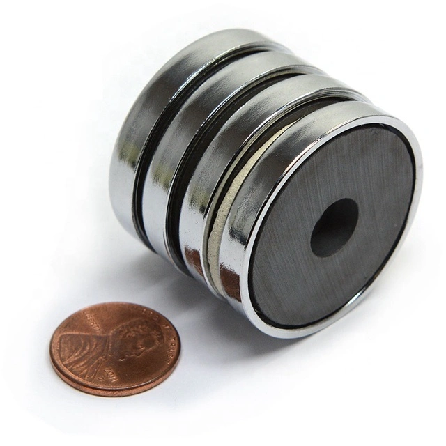 Hard Ferrite Special Flat Pot Magnet for Magnetic Assemblies