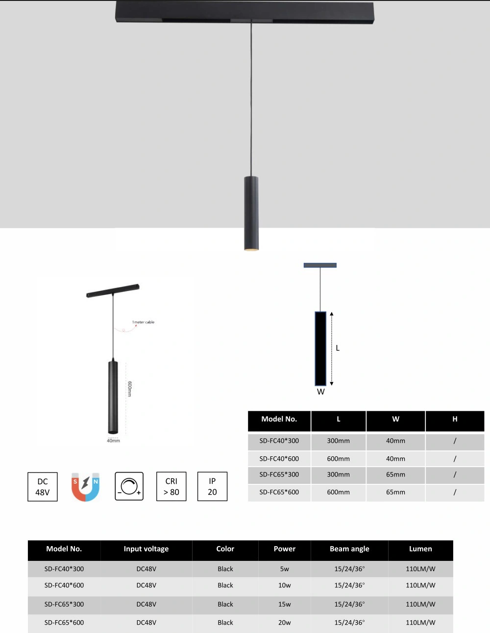 Magnetic Rail System Trimless LED Magnet Track Light