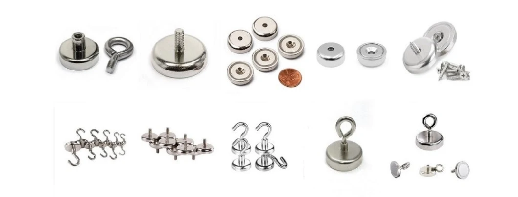 Permanent NdFeB Magnetic Assembly Custom Sintered Neodymium Magnet Hook Assembly