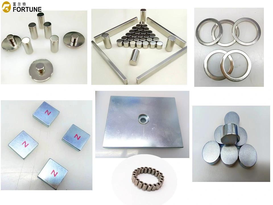 Customized N52 Neodymium NdFeB gold magnetic assembly blocks permament magnet