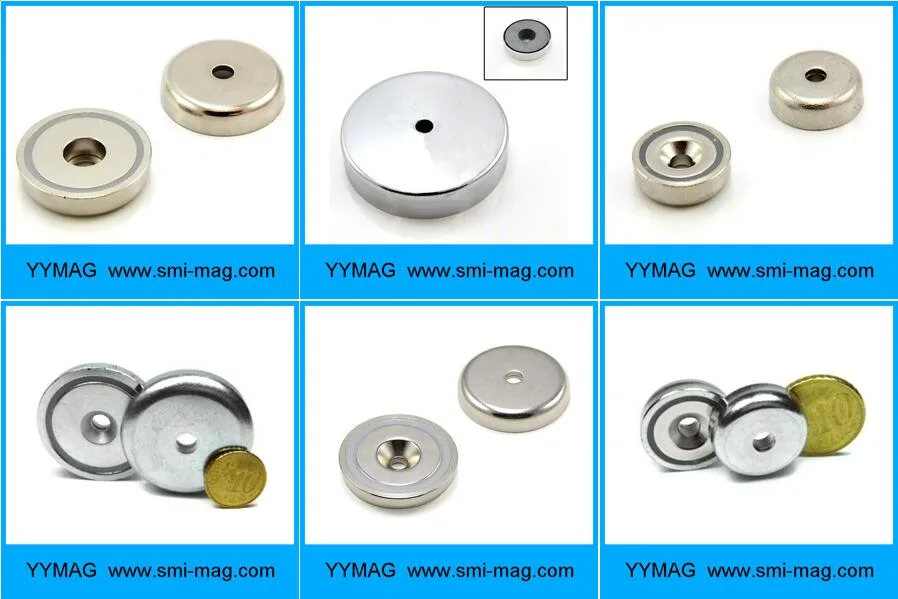 Dia 66 Strong Pulling Force Rubber Coated Neodymium Pot Magnets
