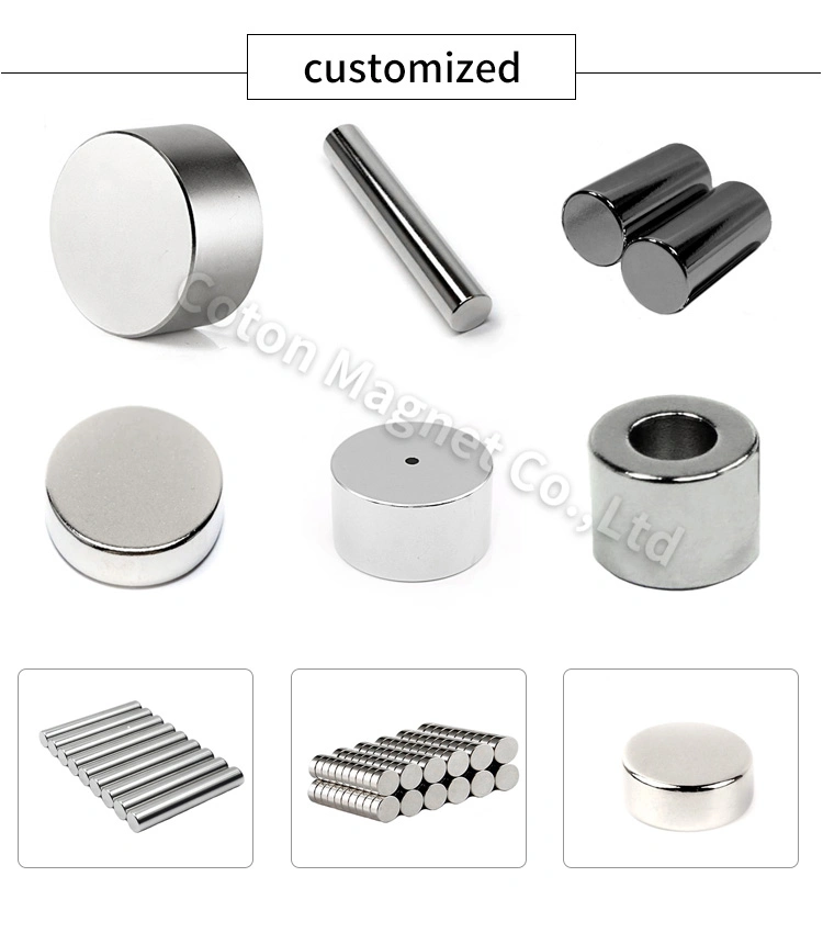 Nicuni NdFeB Magnet Cylinder / Disc / Round Dia 36mm Strong Rare Earth Permanent Neodymium Magnet