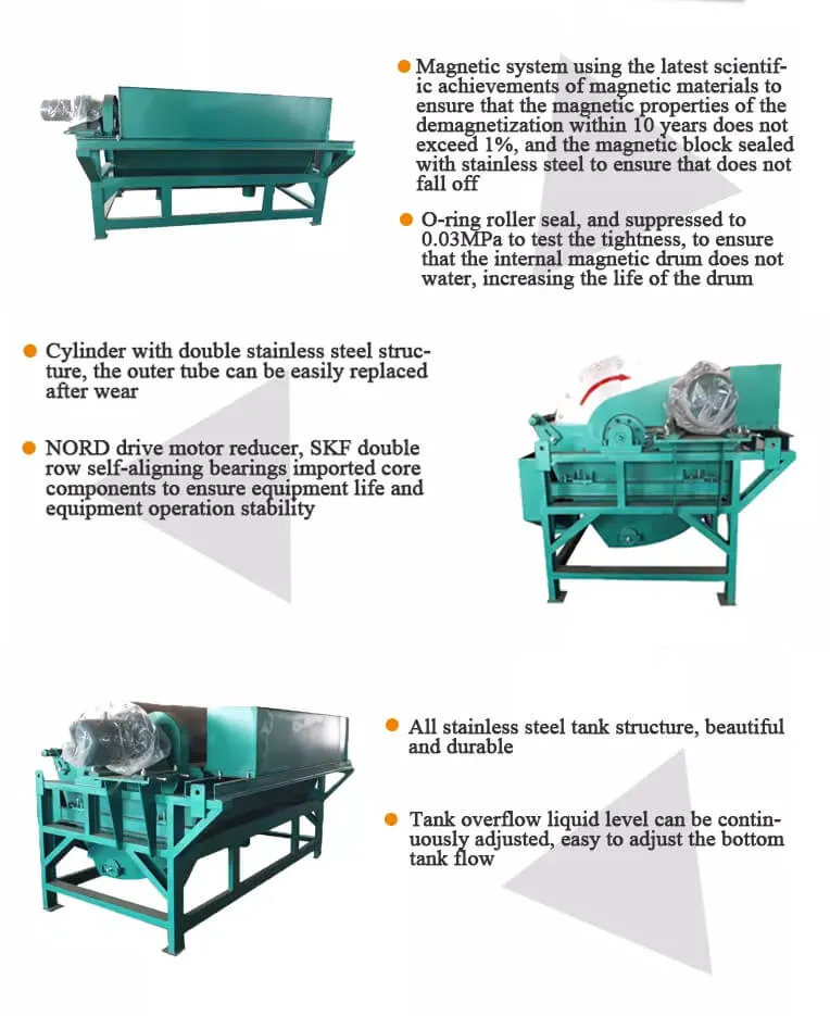 Magnetic Separator in Mining, Mining Equipment Gold Separator, Wet-Type Magnetic Separator