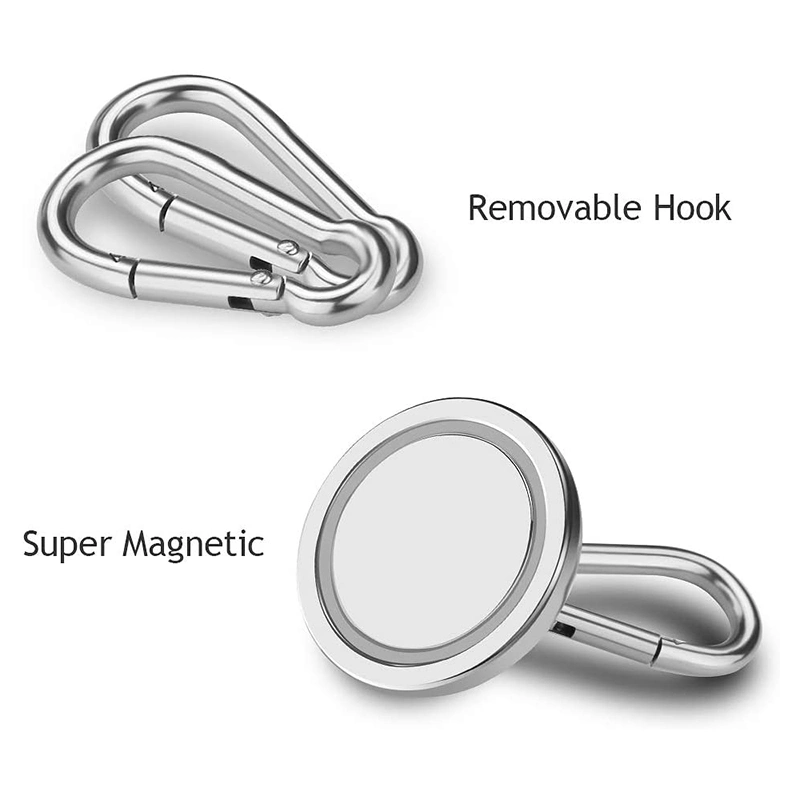 Strong Neodymium Magnet 35 Lbs Magnetic Carabiner Hook for Outdoor - Holding Ropes