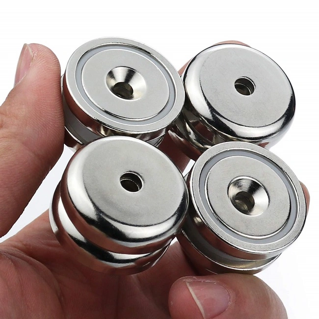 Strong Pull Force Permanent NdFeB Neodymium Pot Magnet with Countersunk Screw