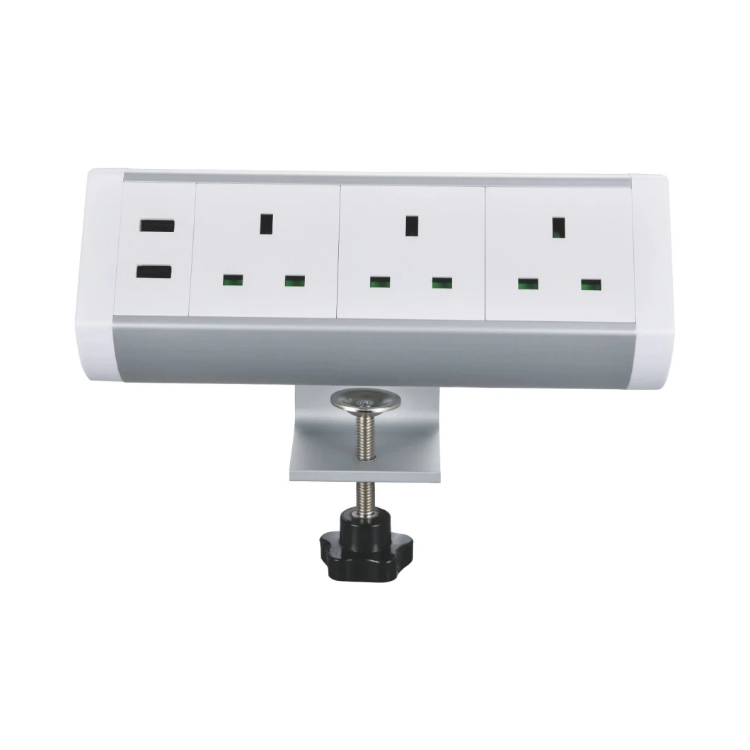 Clamp Fixing Desk Socket with Cable and Gst Plug