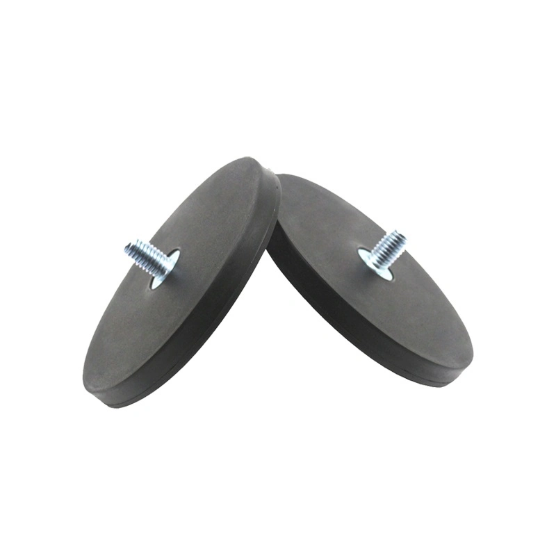 Rubber Coated Magnet for Working Light Fixture Magnetic Mounting Base with External M8 Thread
