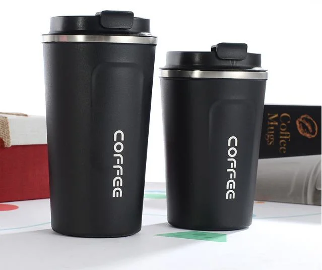 Office Travel Double Wall 380ml/500ml Insulated Thermos Vacuum Flask, Stainless Steel Coffee Thermos