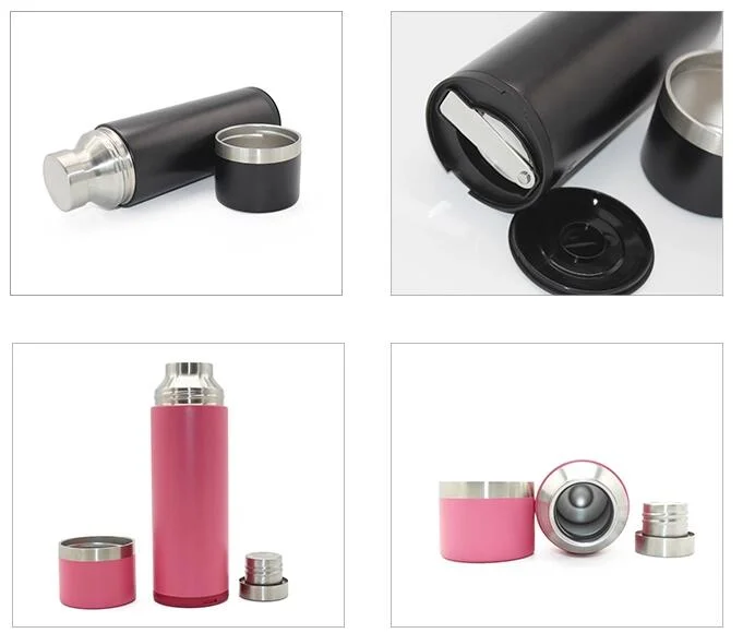 Wholesale Leak Proof Double Wall Insulated Vacuum Flask with Spoon