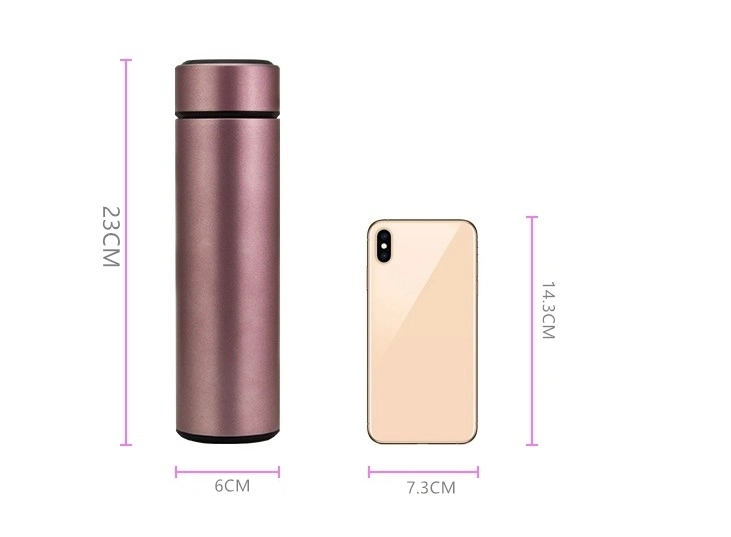 Custom Logo Promotion Smart Drink Bottle Thermos Flask with Touch Screen LED Lid