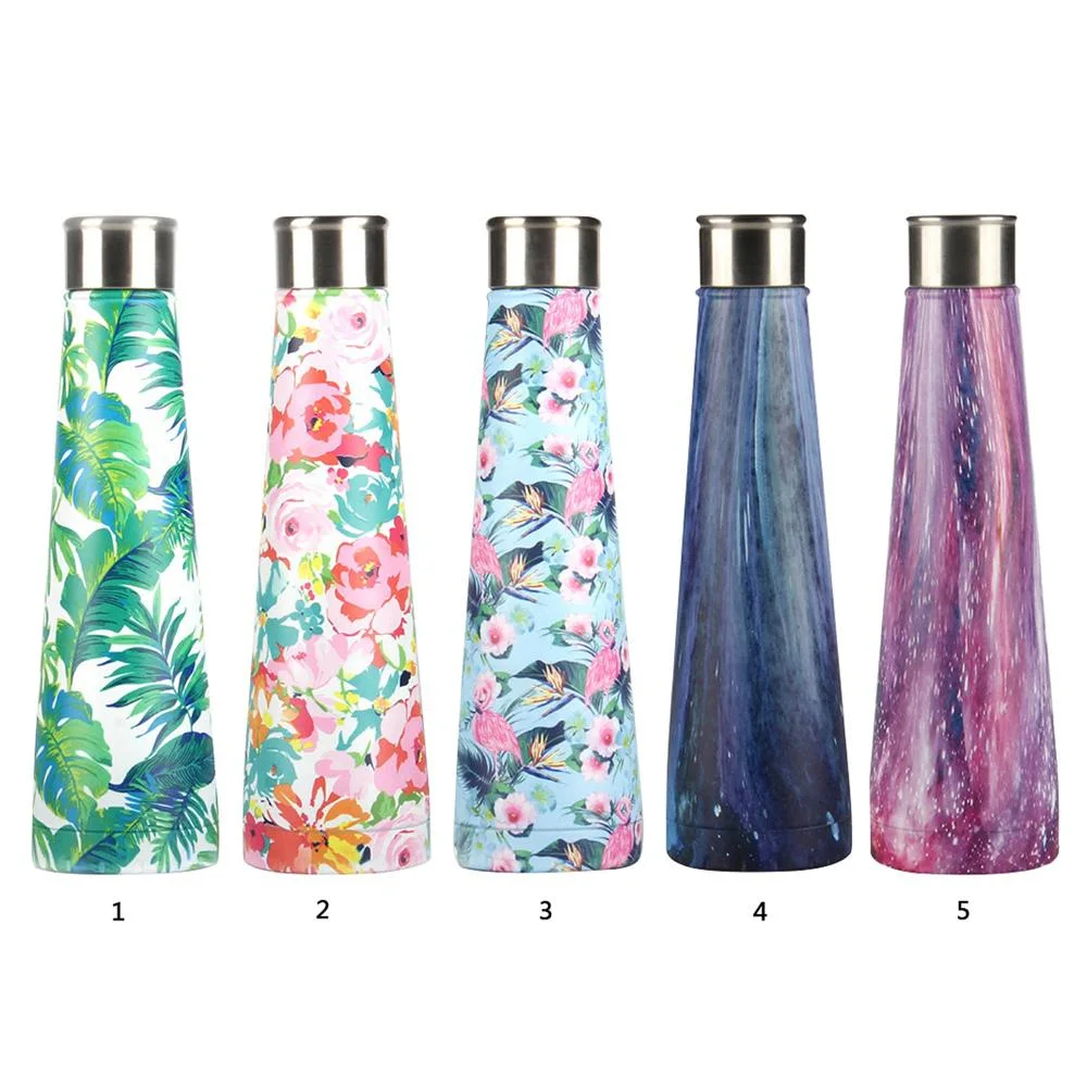 Customized Logo Vacuum Cola Flask Double Wall Sport Water Bottle with Cover
