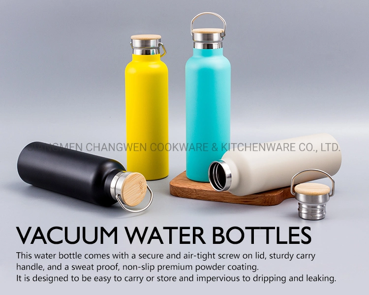 750ml Double Wall Thermos Vacuum Water Bottle with Lifting Handle