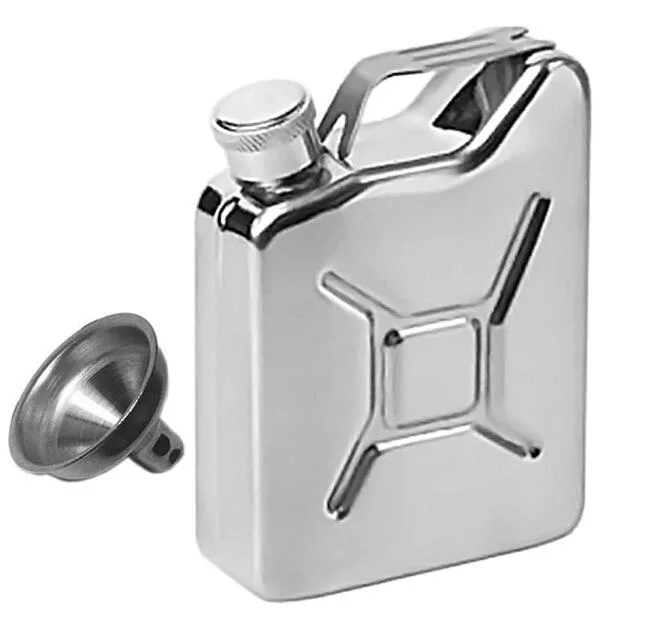 High Quality 5oz Stainless Steel Jerry Oil Can High Quality Hip Flask with Funnel