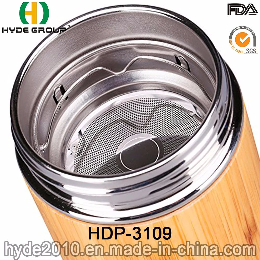 Customized 360ml FDA Bamboo Hot Water Thermos Flask (HDP-3109)