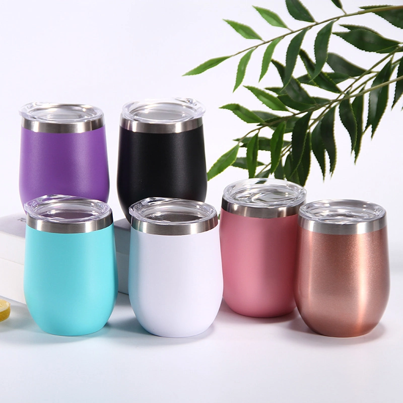 Pink Color 350ml Best Selling Double Wall Stainless Steel Thermos Vacuum Insulated Wine Glasses