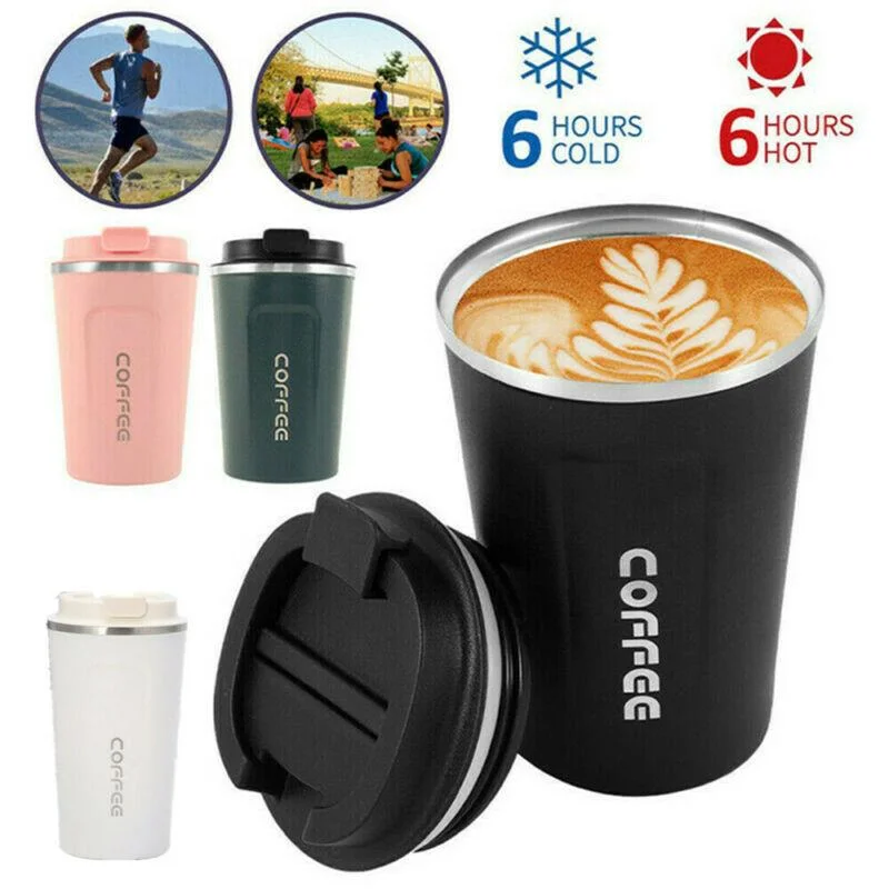 Double Stainless Steel 304 Coffee Cup Car Cafe Thermos Mug Promotion Gifts