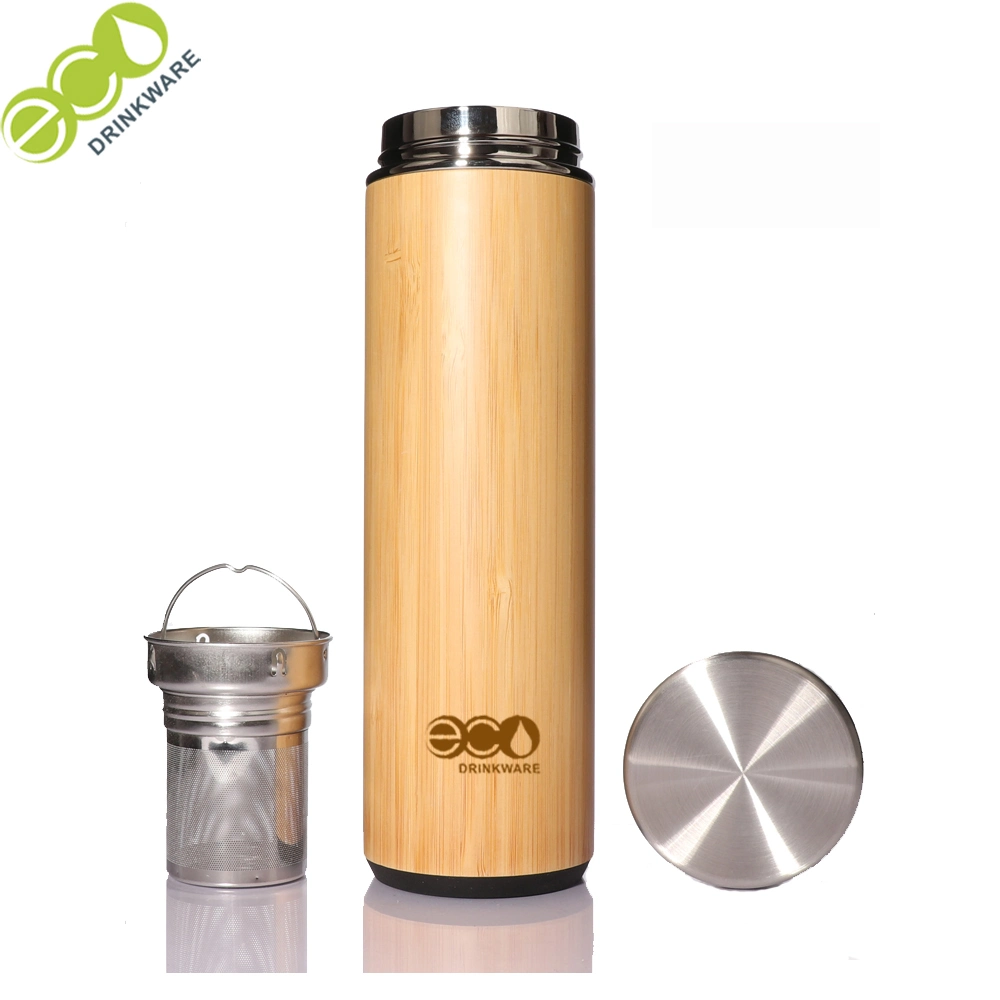350ml/450ml/500ml 550ml BPA-Free Original Personalized Bamboo Cup Bamboo Mug Bamboo Thermos Bamboo Bottle Stainless Steel Water Bottle