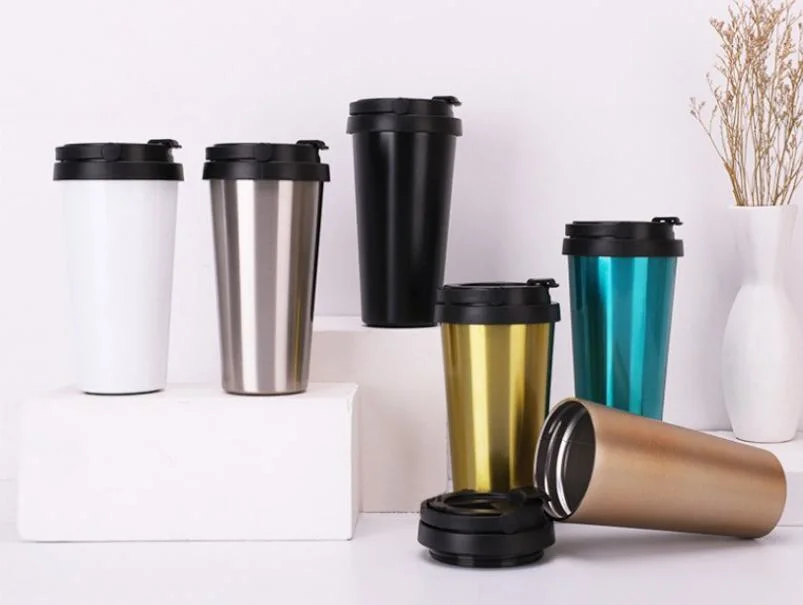 Simple Life 500ml Thermos Coffee Mug Travel Coffee Mug Vacuum Insulated Stainless Steel Thermos Bottle