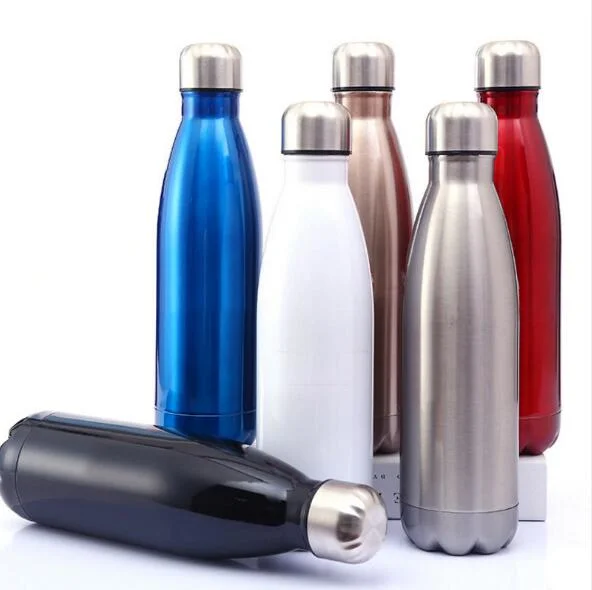 Creative Customized Cola Water Bottle Stainless Steel Vacuum Flask Outdoor Sports 500ml Portable Thermos for Sale