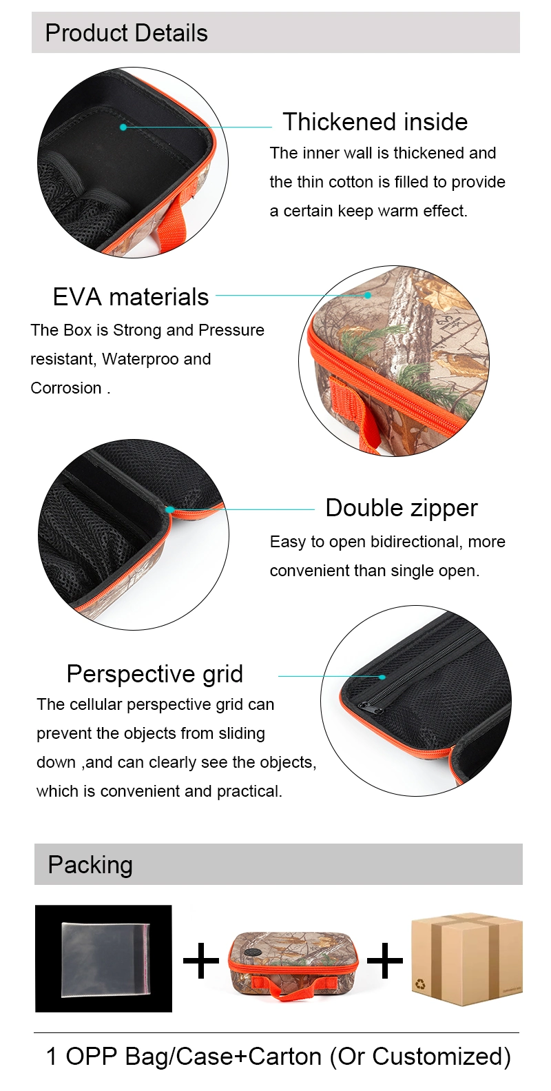 Portable Protective EVA Carrying Case for Outdoor Travel Thermos EVA Case