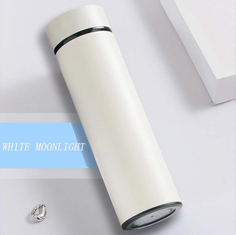 Double Wall Insulated Glass Thermos Cup 304 Stainless Steel Vacuum Flask with LED Temperature
