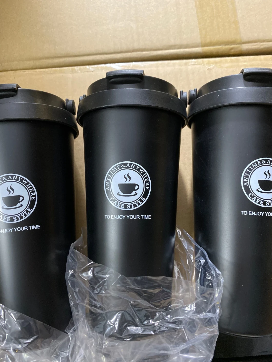 Portable Double Wall 304 Stainless Steel Insulated Vacuum Flasks Coffee Thermos Travel Mug Cup 500ml 17oz Custom Logo