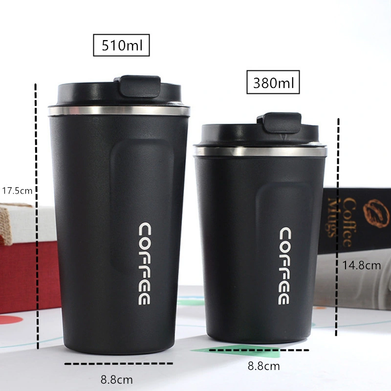 Portable 380ml/510ml Stainless Steel Coffee Thermos Mug for Car Travel Promotion Gift