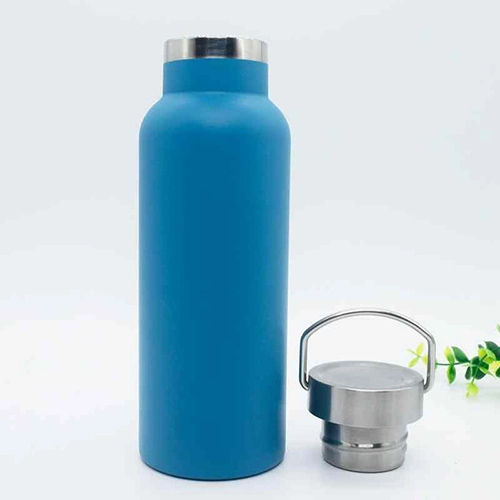 Double Wall Stainless Steel Sports Water Bottle with Straw, Thermos Water Bottle with Handle Lid