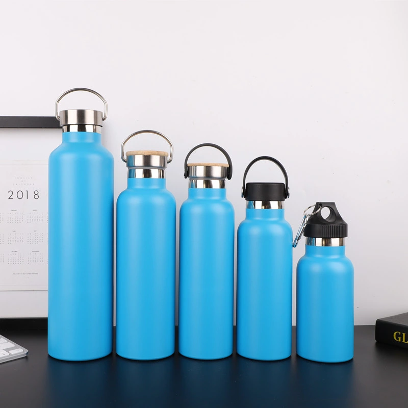304 18/8 Stainless Steel Vacuum Flask Bamboo Lid Thermos Bottle