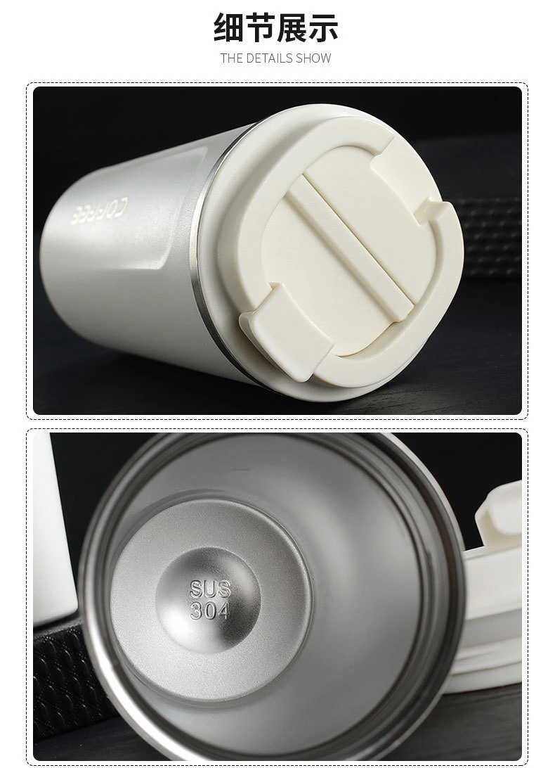 2020 New Wholesale Custom Reusable Travel Stainless Steel 18/8 Tea Thermos Mug Coffee Mug with Plastic Lid