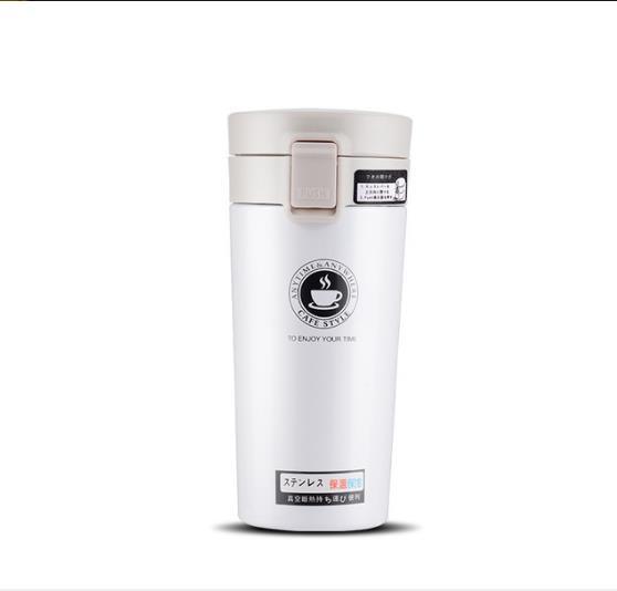 Sport 12oz 380ml Black Vacuum Insulated Stainless Steel Coffee Thermos Cup Bounce Cover Vehicle Bottle