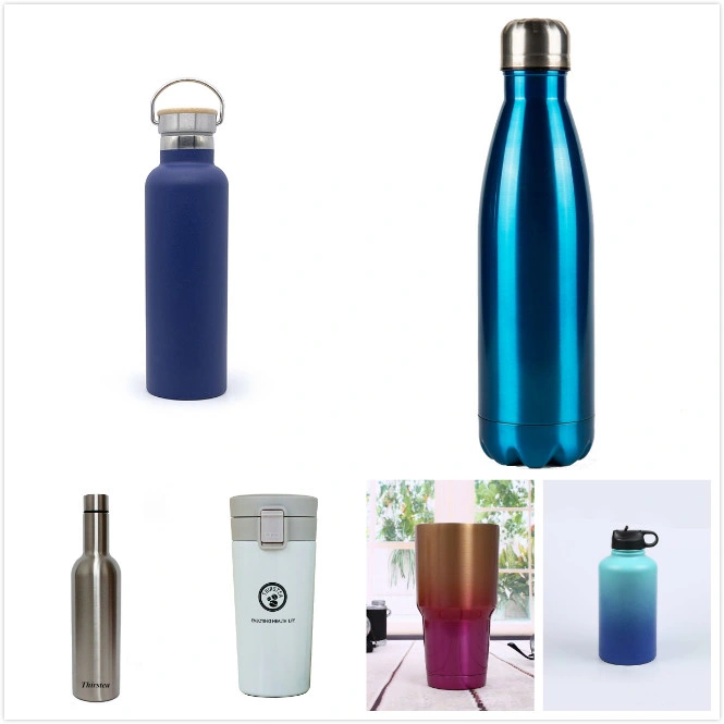 Durable Stainless Steel Slim Thermos Flask Travel Mug with Straw