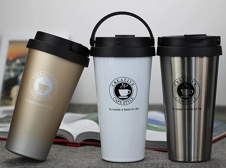 Simple Life 500ml Thermos Coffee Mug Travel Coffee Mug Vacuum Insulated Stainless Steel Thermos Bottle