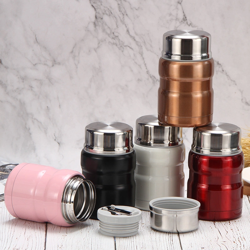 500ml /750ml Double Wall Hot Food Flask Stainless Steel Thermos