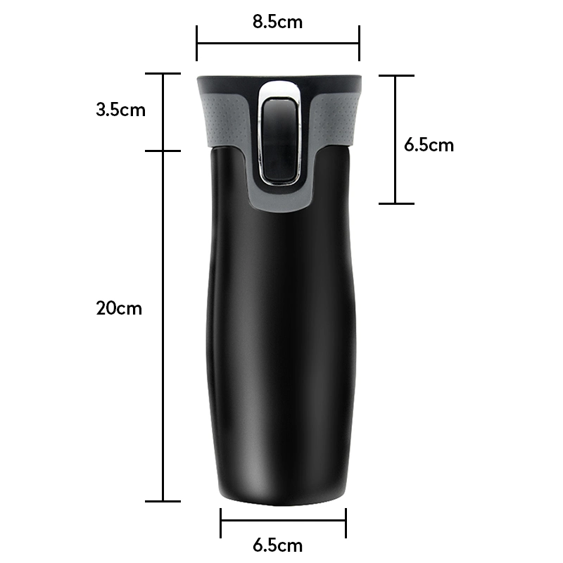 One-Button Drinking Stainless Steel Vacuum Flask Coffee Car Water Bottle for Business