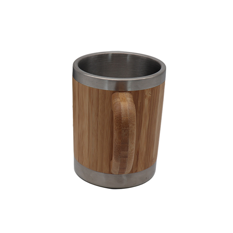 Promotional Design Bamboo Thermos Steel Mugs Travel Coffee Cups Custom Tumbler Bamboo Water Bottle