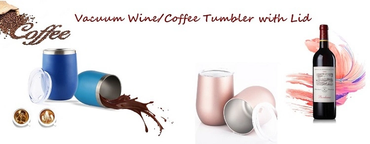 Double Wall Stainless Steel Insulated Coffee Cup Thermos Vacuum Stemless Wine Glass Tumbler