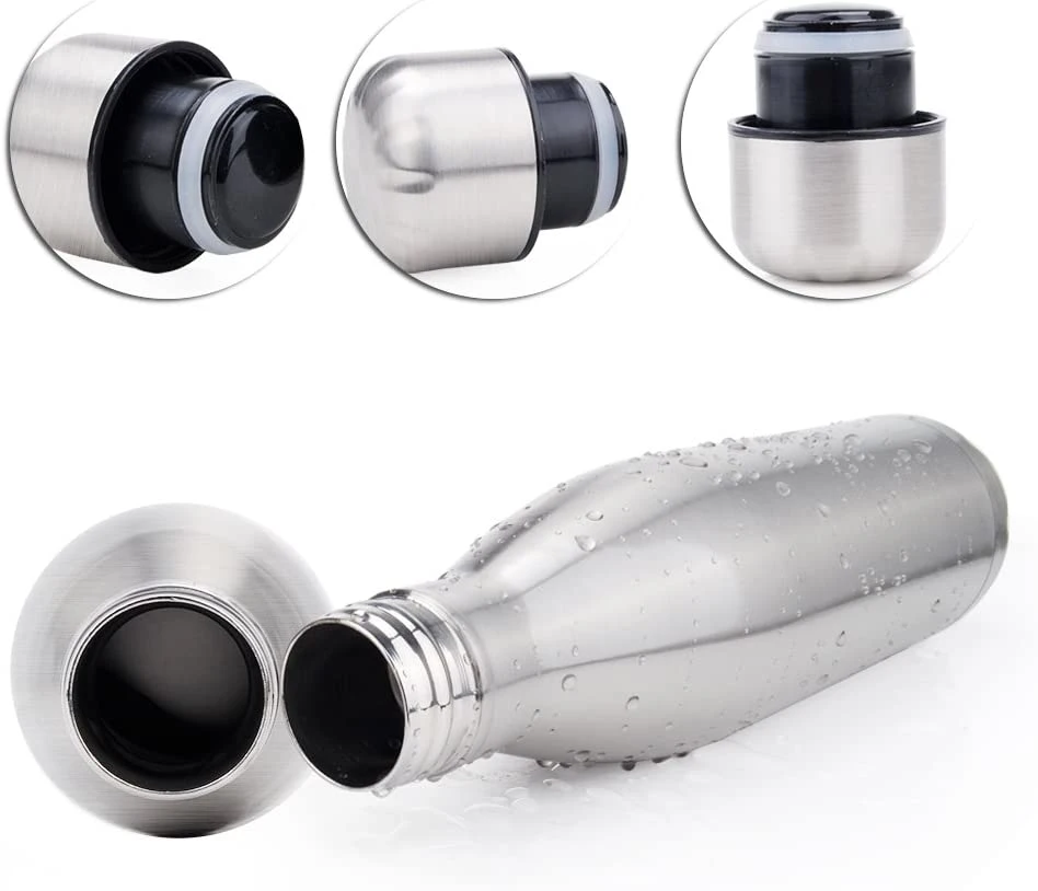 Sports Travel Bottle Vacuum Thermos Cola Shape Water Flask Double Wall