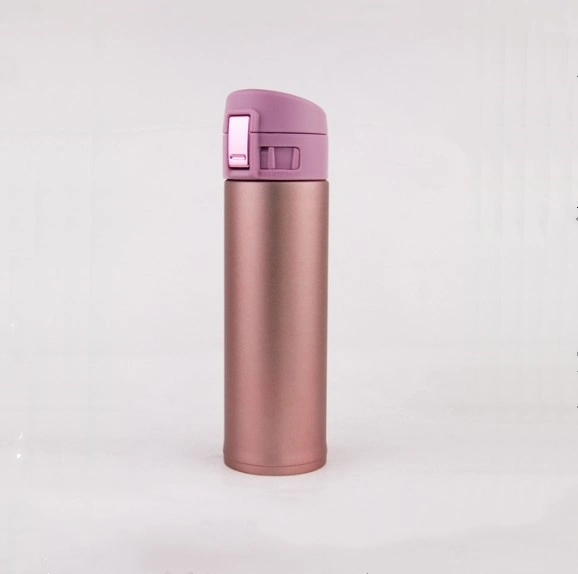 Custom Design Top Grade Thermos Vacuum Flask 450ml Stainless Steel Water Bottle with Lock Lid