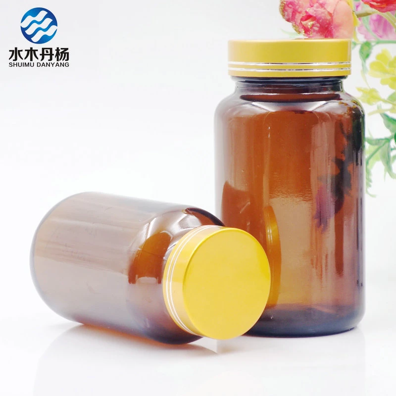300ml 500ml Wide Mouth Amber Glass Bottle for Tablets