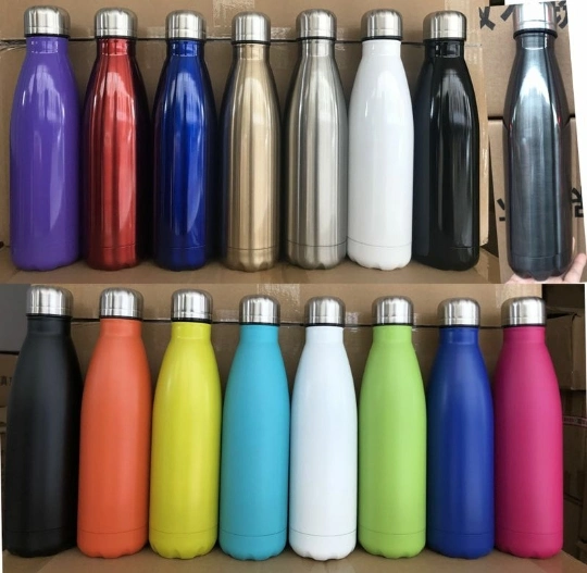 17oz Cola Shape Water Bottle Insulated Double Wall Vacuum 500ml 750ml 25oz Thermos