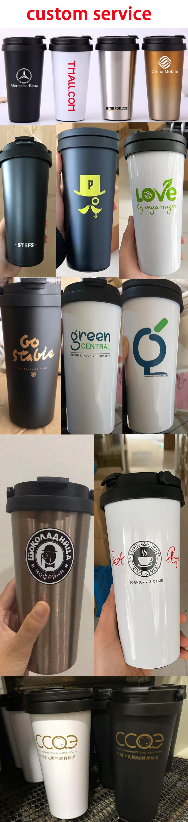 510ml Stainless Steel Insulated Cup Simple and Fashion Thermos Bottle Thermos Thermo Mug Hydro Flask Travel Coffee Mug 17oz Custom Logo