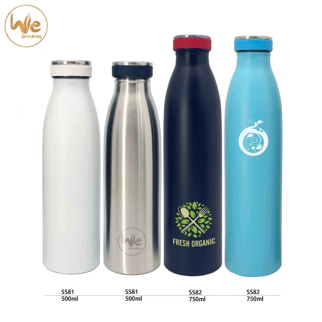 Ss81 500ml 750ml Double Wall 18/8 Stainless Steel Vacuum Insulated Leak Proof Thermal Milk Flask