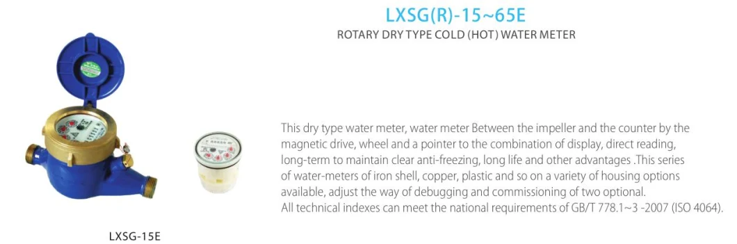 DN20 Excellent Quality Reliable Function and Appearance Cold Type Water Flow Meters Residential Cold Water Meter