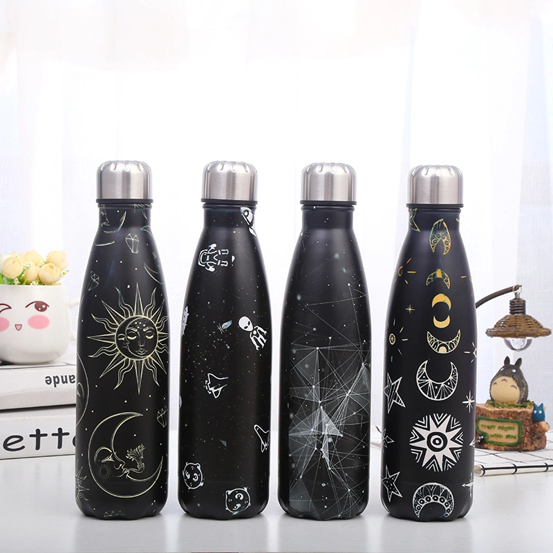 Wholesale Custom Printed Double Wall Stainless Steel Thermos Vacuum Insulated Sports Water Bottle Flask